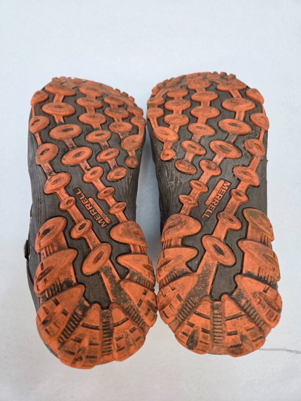 Merrell Kids Waterproof Mid Hiking Boots Gray Orange Size US 4.5 Youth - Picture 10 of 11
